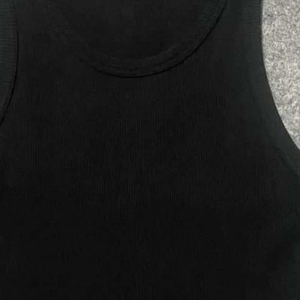 Black Ribbed Tank Top - Picture 4 of 4